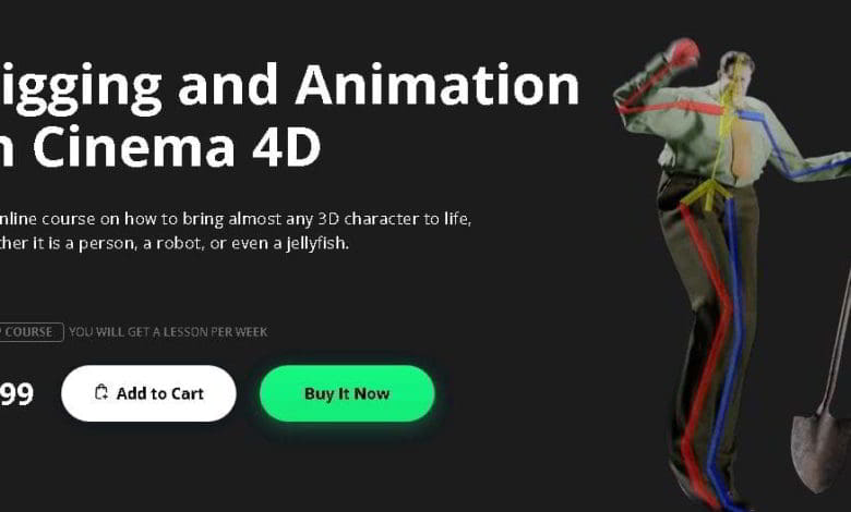 آموزش ریگ کاراکتر انیمیشن سینمافوردی Rigging and Animation in Cinema 4D