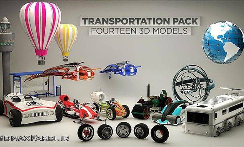 دانلود The Pixel Lab – Transportation Pack for Cinema 4D