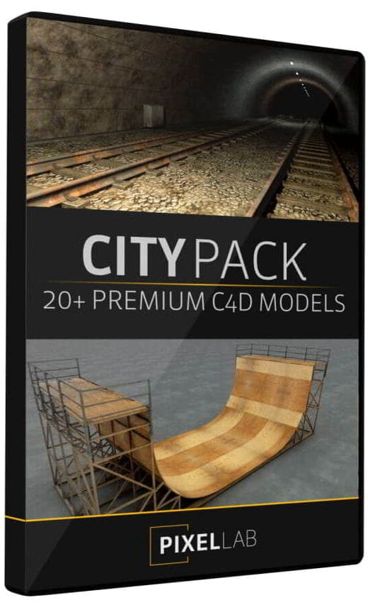 دانلود مدل سه بعدی فضای شهر The Pixel Lab – City Pack for Cinema 4D