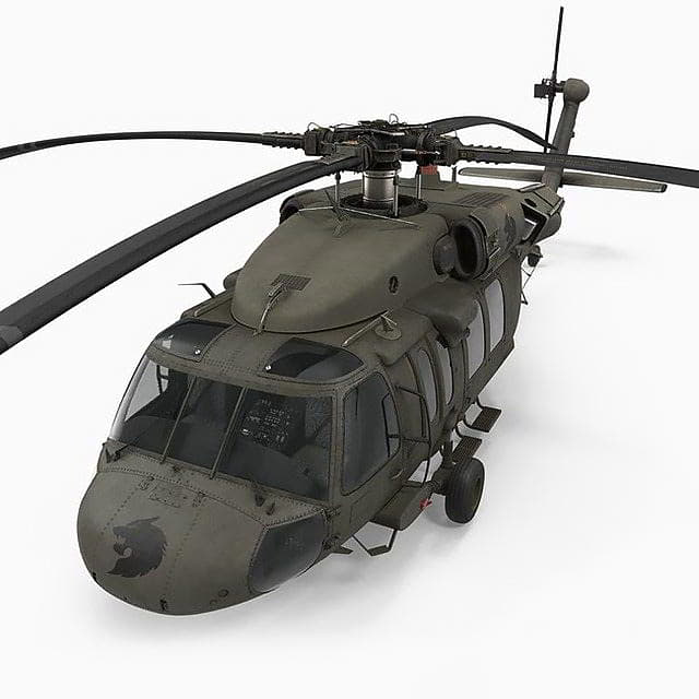 مدل سه بعدی هلیکوپتر TurboSquid – Sikorsky UH-60 Black Hawk US Military Utility Helicopter