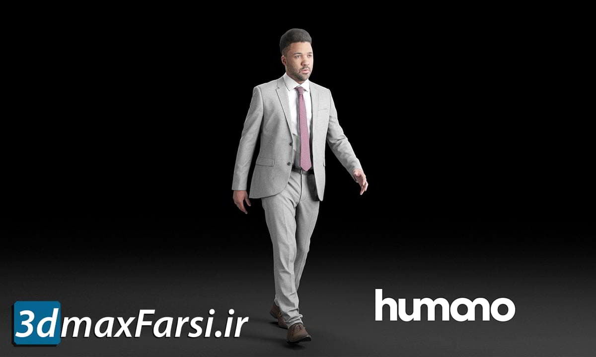 دانلود آبجکت سه بعدی تری دی مکس و کاراکتر انسان در حال راه رفتن و صحبت کردن Humano Elegant Man Walking and talking 0302