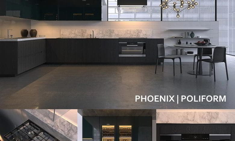 دانلود رایگان دانلود ست آشپزخانه Minimalistic kitchen Poliform Varenna Phoenix