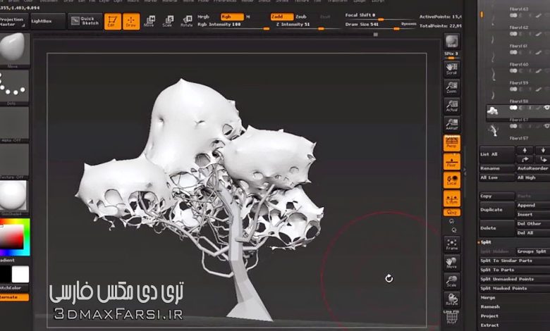 آموزش طراحی و مدلسازی درخت با Nanomesh زیبراش