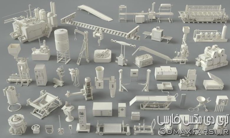 مدل سه بعدی کارخانه صنعتی Cgtrader – Factory Units-part-3 – 49 pieces 3D model