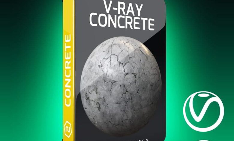 دانلود رایگان دانلود تکسچر سیمان سفید، تکسچر دیوار بتنی Motion Squared – V-ray concrete