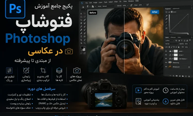 آموزش فتوشاپ برای عکاسی