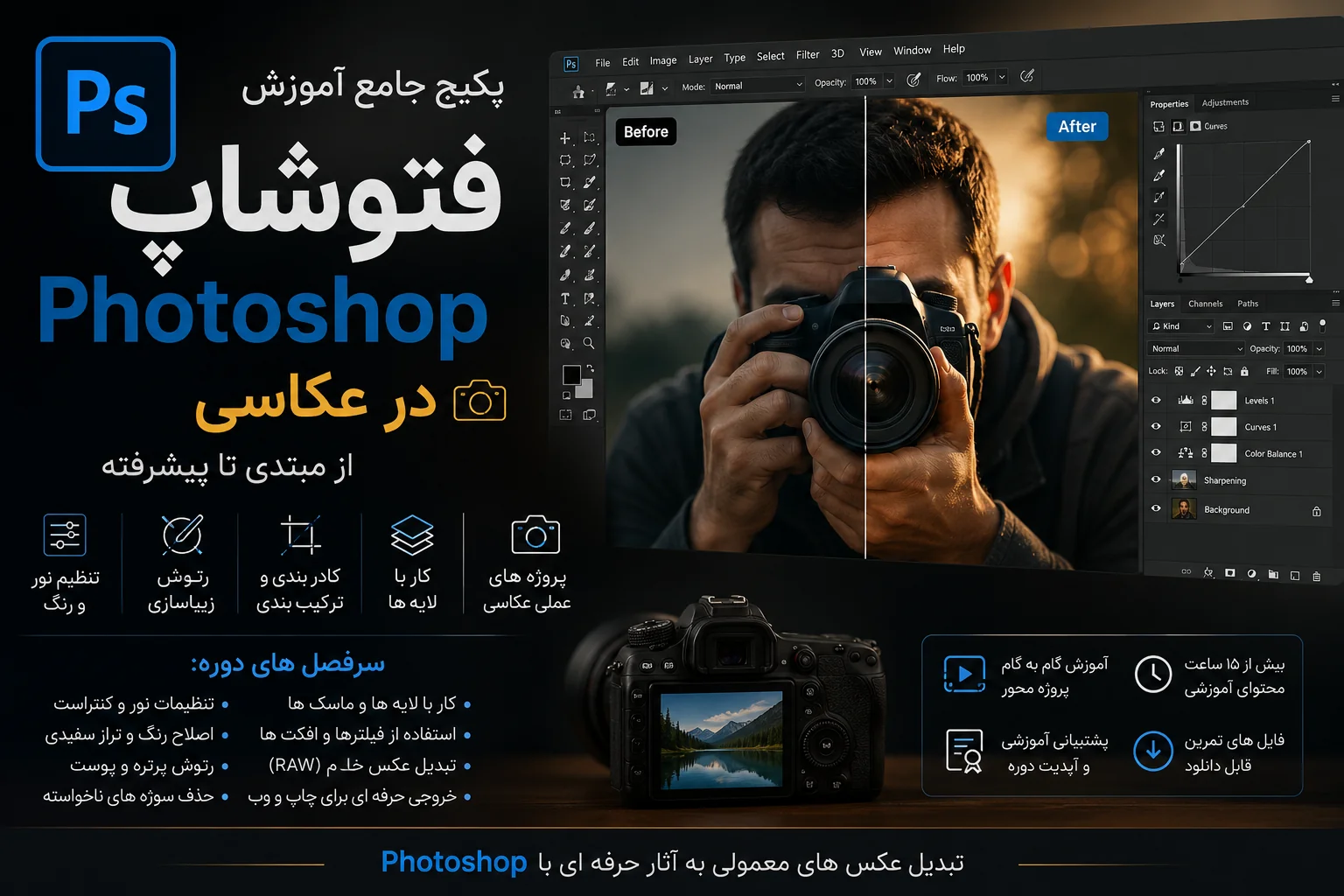 آموزش فتوشاپ برای عکاسی
