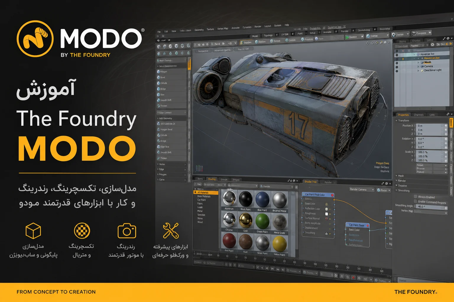 صفر تا صد آموزش نرم افزار مودو MODO به زبان فارسی