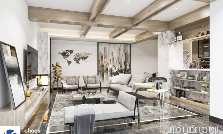 صحنه سه بعدی آپارتمان 44 (تری دی مکس+ ویری)