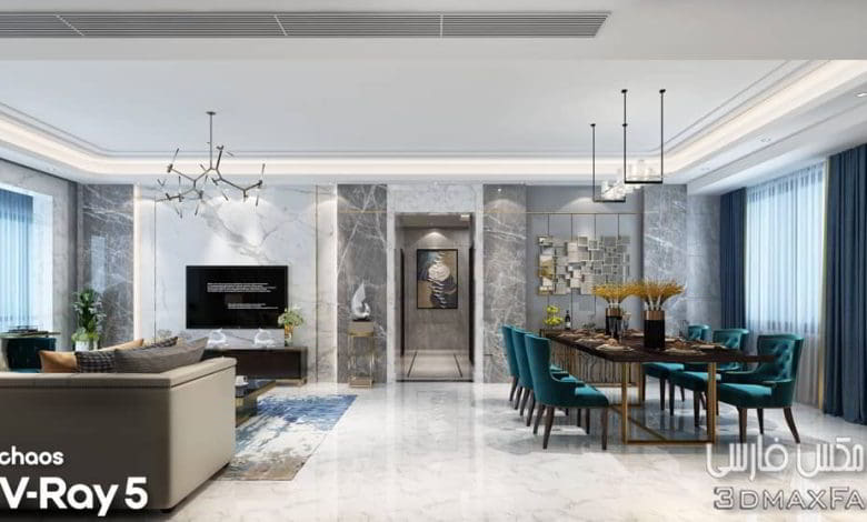 صحنه سه بعدی آپارتمان 46 (تری دی مکس+ ویری)