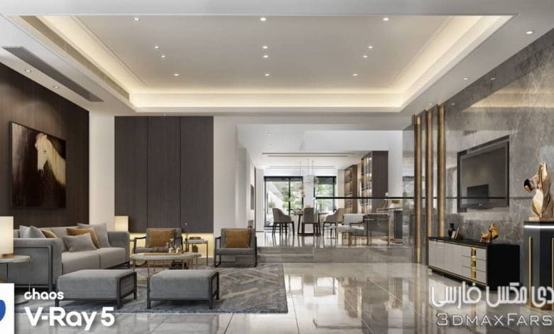 صحنه سه بعدی آپارتمان 156 (تری دی مکس+ ویری)