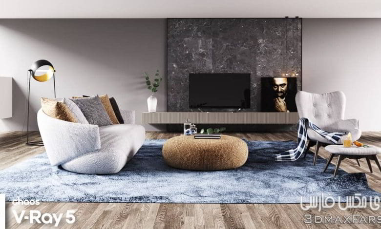 صحنه سه بعدی آپارتمان 168 (تری دی مکس+ کرونا)