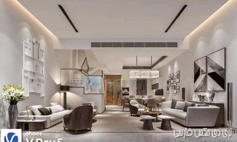 صحنه سه بعدی آپارتمان 177 (تری دی مکس+ ویری)