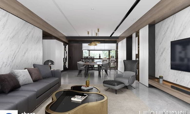 مدل سه بعدی دکوراسیون داخلی آپارتمان تری دی مکس