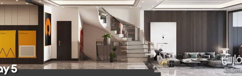 صحنه سه بعدی آپارتمان 224 (تری دی مکس+ ویری)