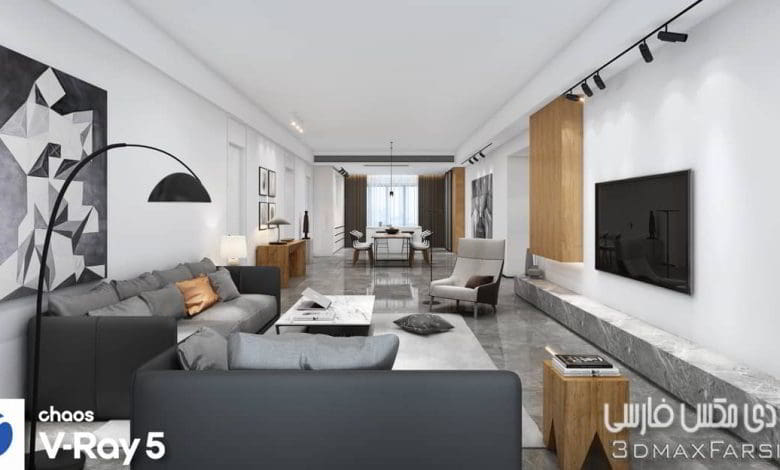 صحنه سه بعدی آپارتمان 41 (تری دی مکس+ ویری)