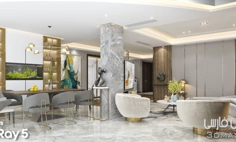 صحنه سه بعدی آپارتمان 64 (تری دی مکس+ ویری)