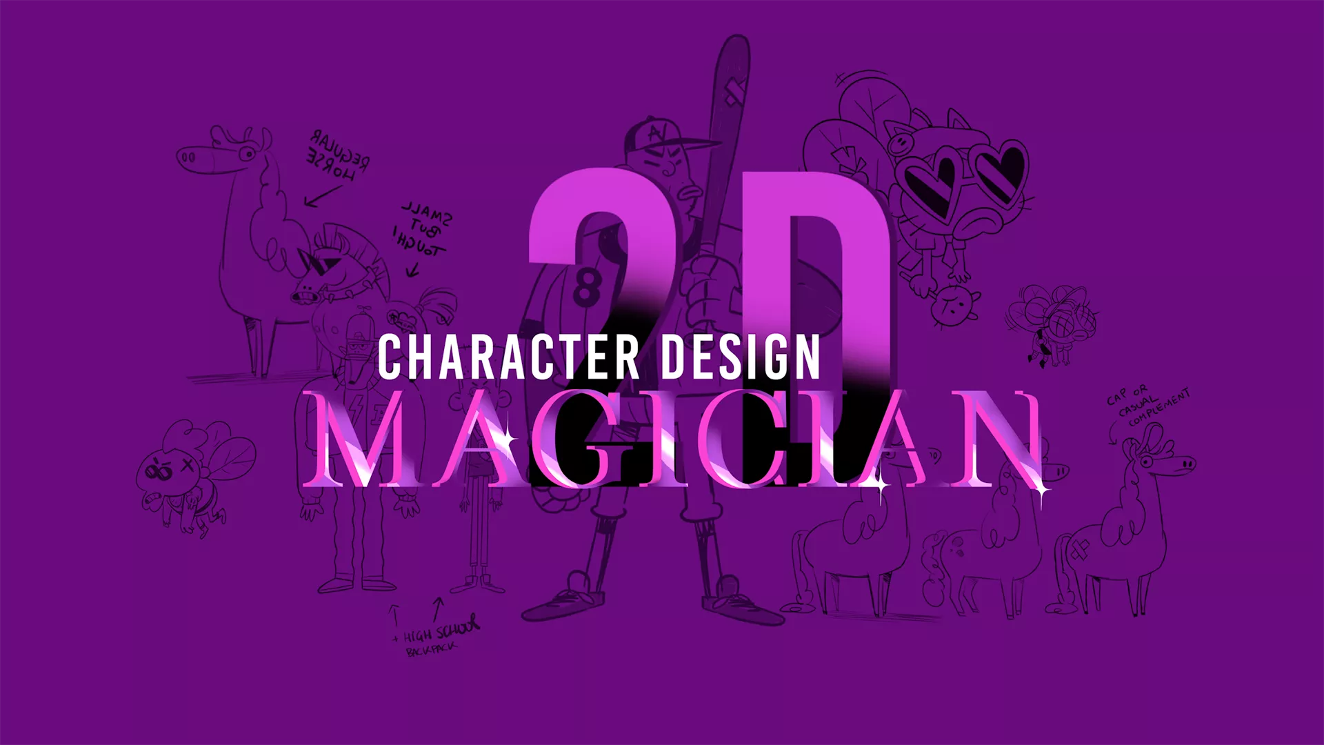 دانلود آموزش Motion Design School – 2D Character Design Magician – Ana Perez Jordi Villaverde