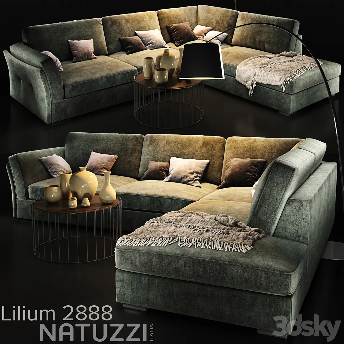 دانلود مدل سه بعدی مبل Sofa natuzzi Lilium