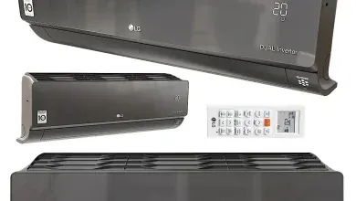 دانلود مدل سه بعدی کولر گازی ال جی تری دی مکس Air conditioner LG AC09BQ