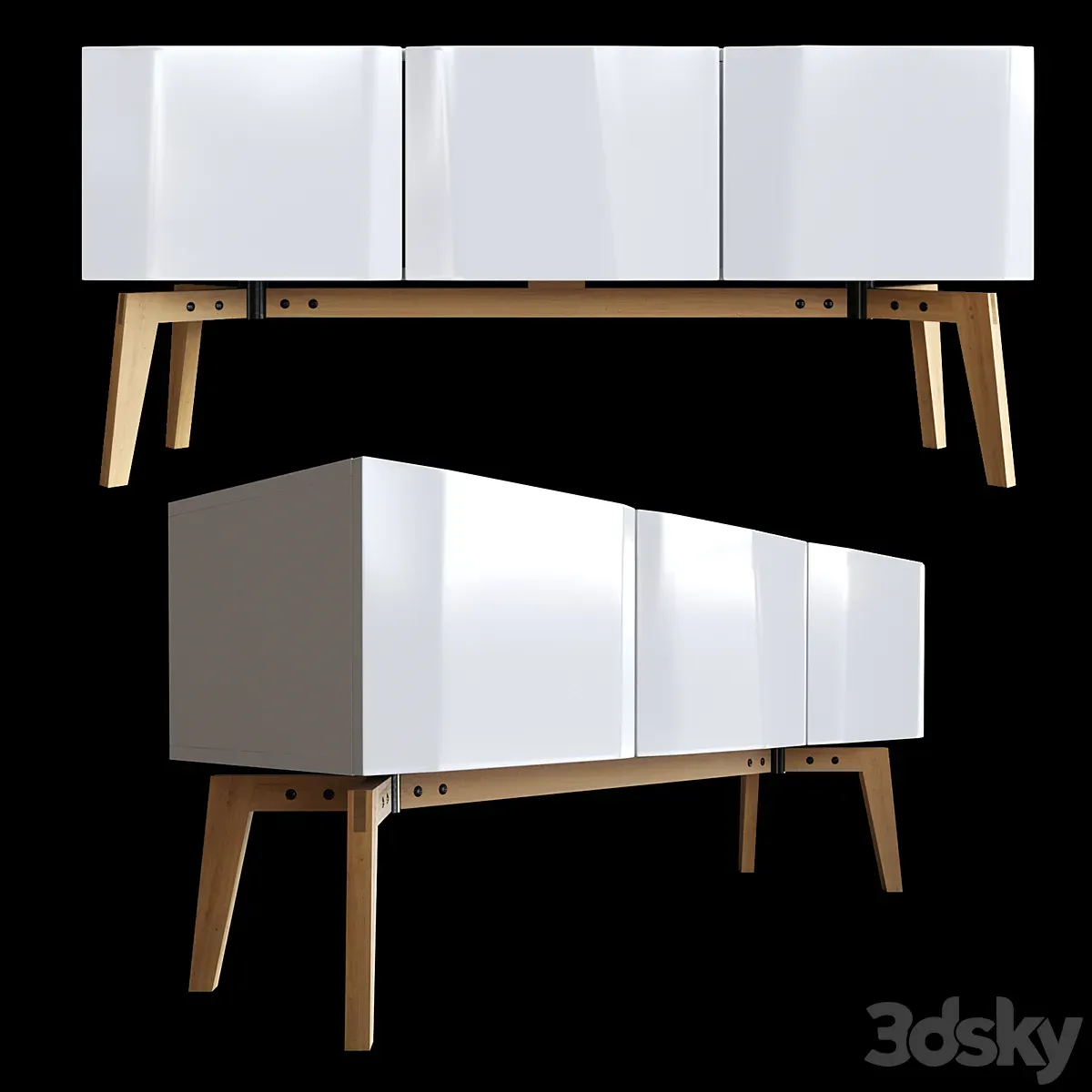 دانلود مدل سه بعدی Alba Credenza by CB2