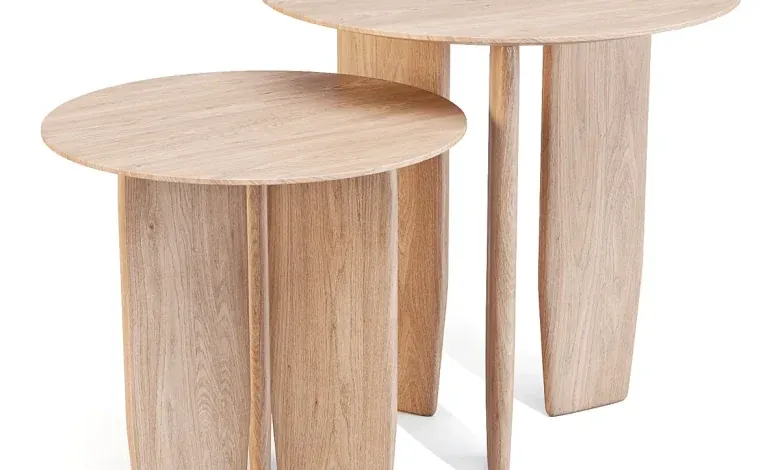 مدل سه بعدی میز و صندلی چوبی ساده Andreu World Table Collection