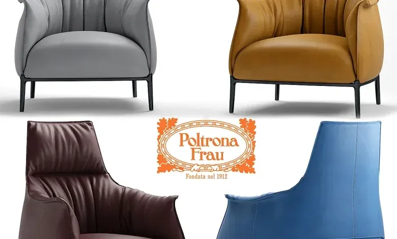 مدل سه بعدی صندلی راحتی تری دی مکس Armchair poltrona frau archibald