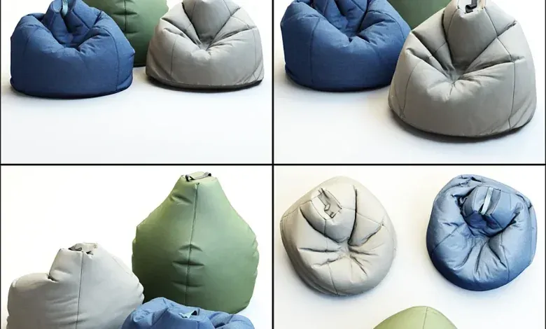 مدل سه بعدی پاف مبل شنی راحتی تری دی مکس Bean Bag Esprit