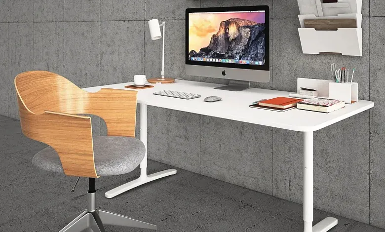 مدل سه بعدی میز کامپیوتر تری دی مکس + ویری Bekant Desk with Fjallberget