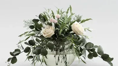 مدل سه بعدی گل رز تری دی مکس Bouquet of roses and grass