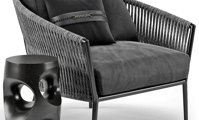 3dsky - Catalina Outdoor Lounge Chair, Oly Studio Cosmo Side End Table