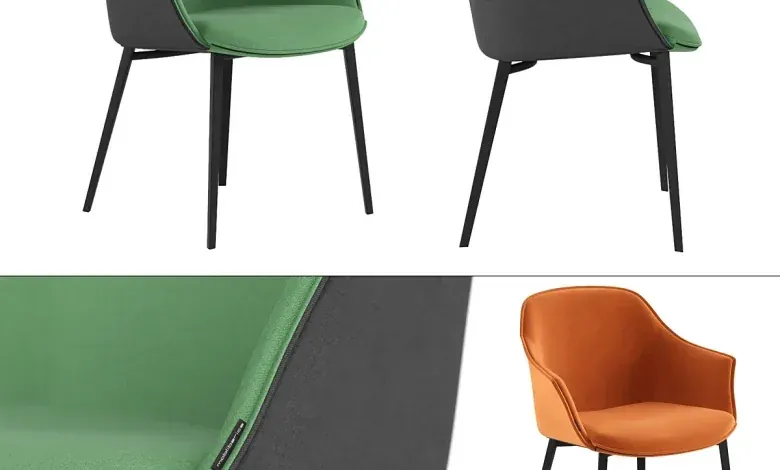 مدل سه بعدی صندلی تری دی مکس Chair Kedua metal legs