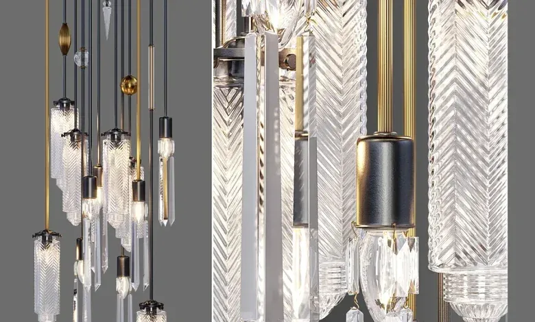 دانلود 3dsky - Chandelier AXIS 12 ARM FIXTURE 2015