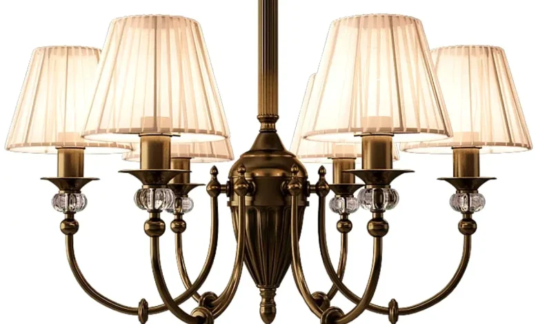 مدل سه بعدی لوستر تری دی مکس Chandelier Newport 2206 С