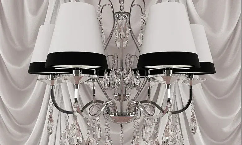 مدل سه بعدی لوستر تری دی مکس Chandelier hanging IDEAL LUX DOMUS
