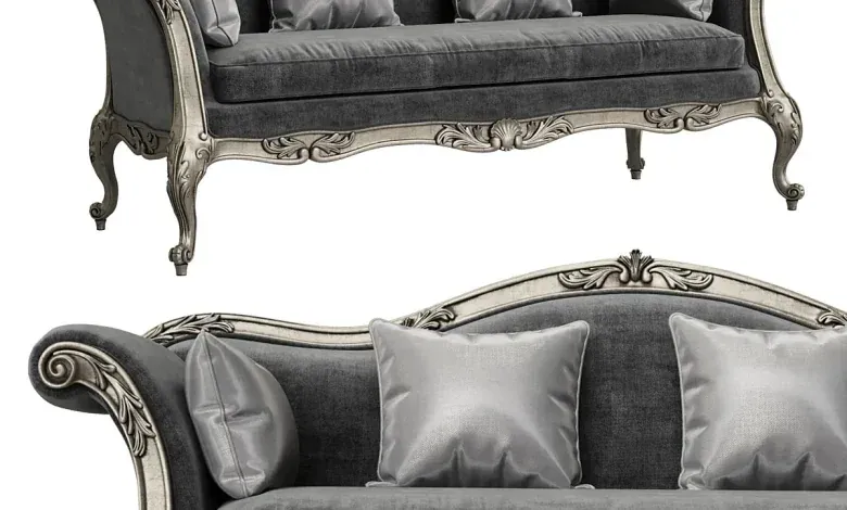 دانلود مدل سه بعدی مبل مخمل تری دی مکس + ویری 3dsky – Chelini Art 1104 Rovere