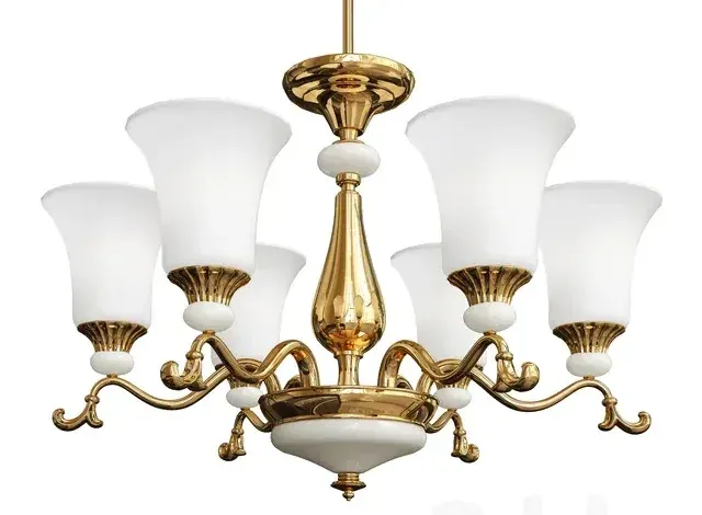 دانلود 3dsky - Contemporary Clean Copper Chandelier 1