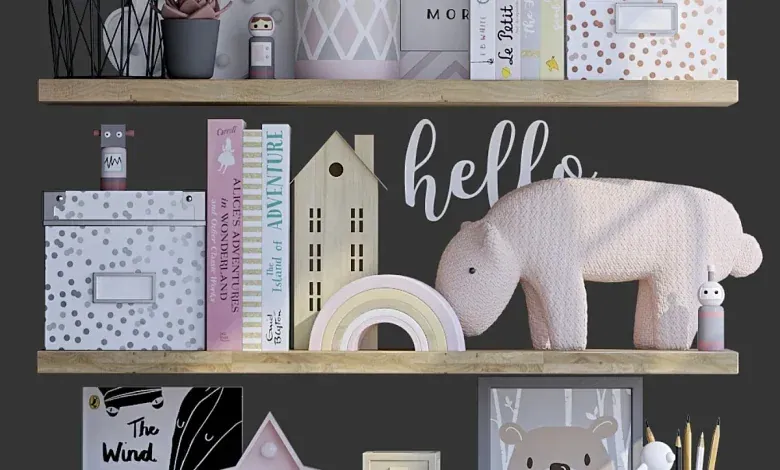 دانلود 3dsky - Decorative set for baby girl