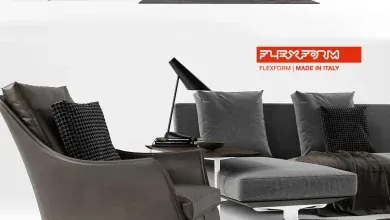 دانلود 3dsky – Flexform Set 02 Evergreen Sofa