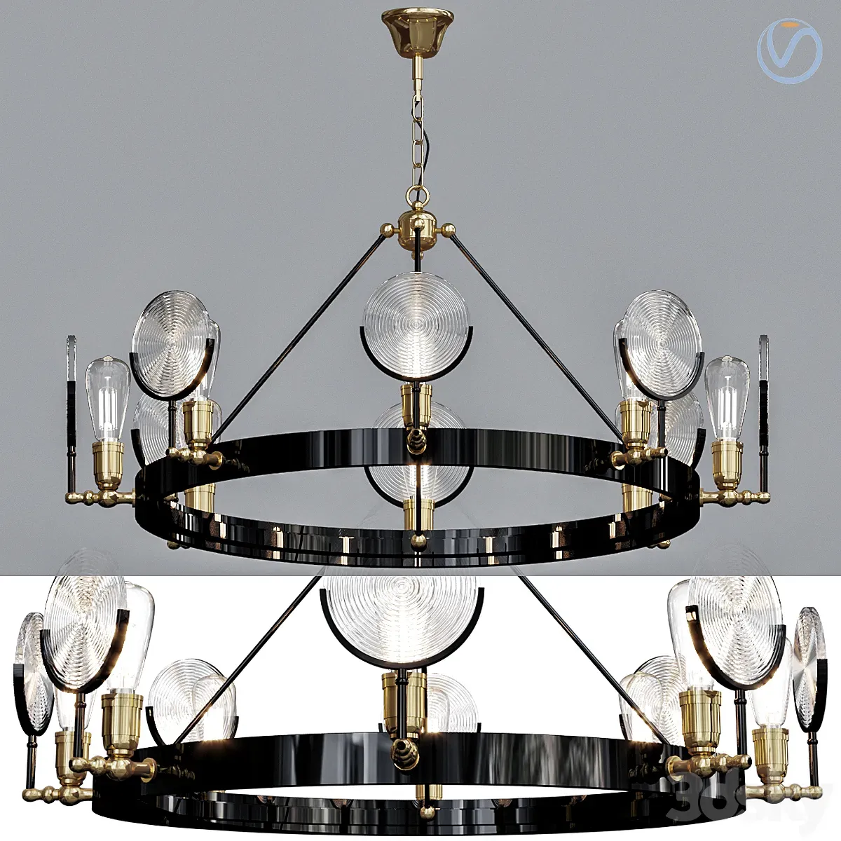 دانلود 3dsky – GASLIGHT LENS Chandelier