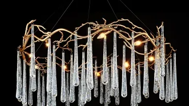 دانلود 3dsky – John Richard Brass and Glass Teardrop Eight-Light Chandelier