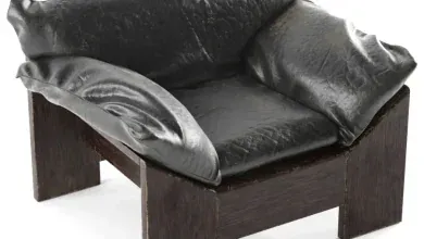 دانلود 3dsky – Leolux Dutch Oak Leather Chair 1970s