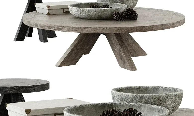 دانلود 3dsky – Restoration Hardware 1960S French X-Base Round Table