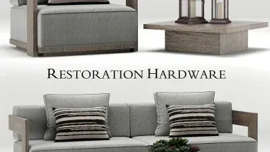 دانلود 3dsky – Restoration Hardware Milano teak sofa