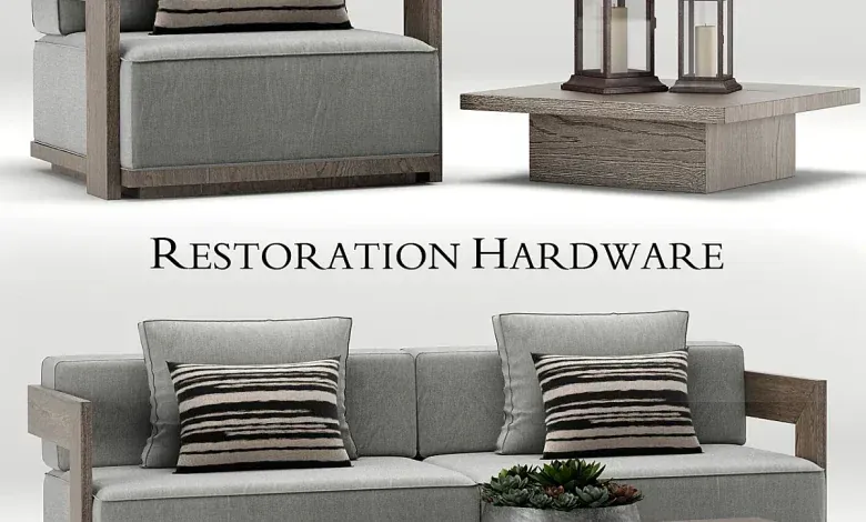 دانلود 3dsky – Restoration Hardware Milano teak sofa