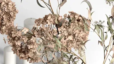 دانلود 3dsky - Table setting with dry plants