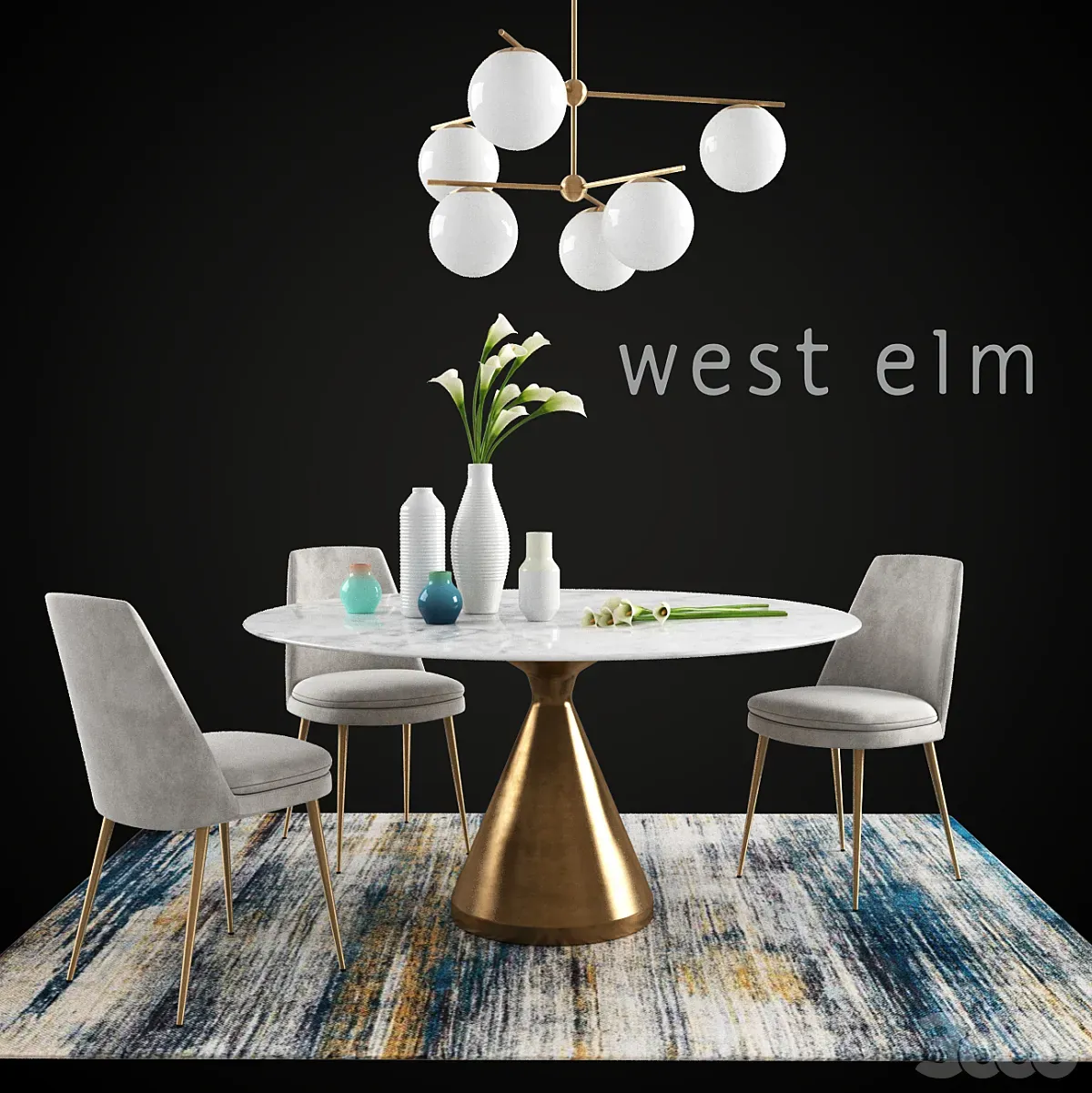 دانلود 3dsky – WEST ELM set