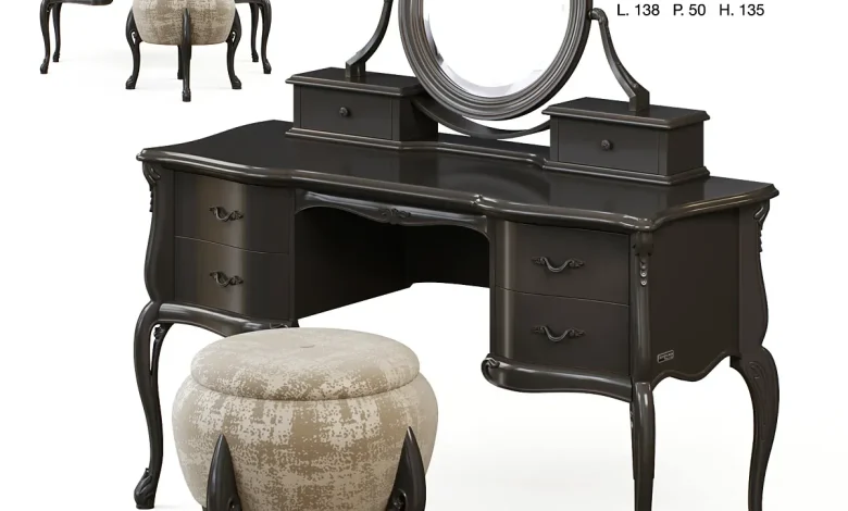 دانلود 3dsky – Giorgiocasa – Valpolicella – dressing table + pouf