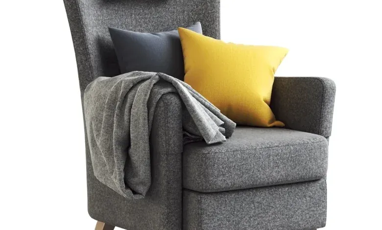 دانلود 3dsky – Dark Gray Armchair OMTANKSAM IKEA
