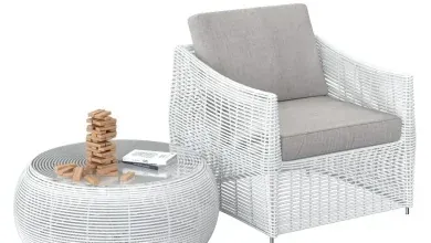 دانلود 3dsky – Table and rattan chair
